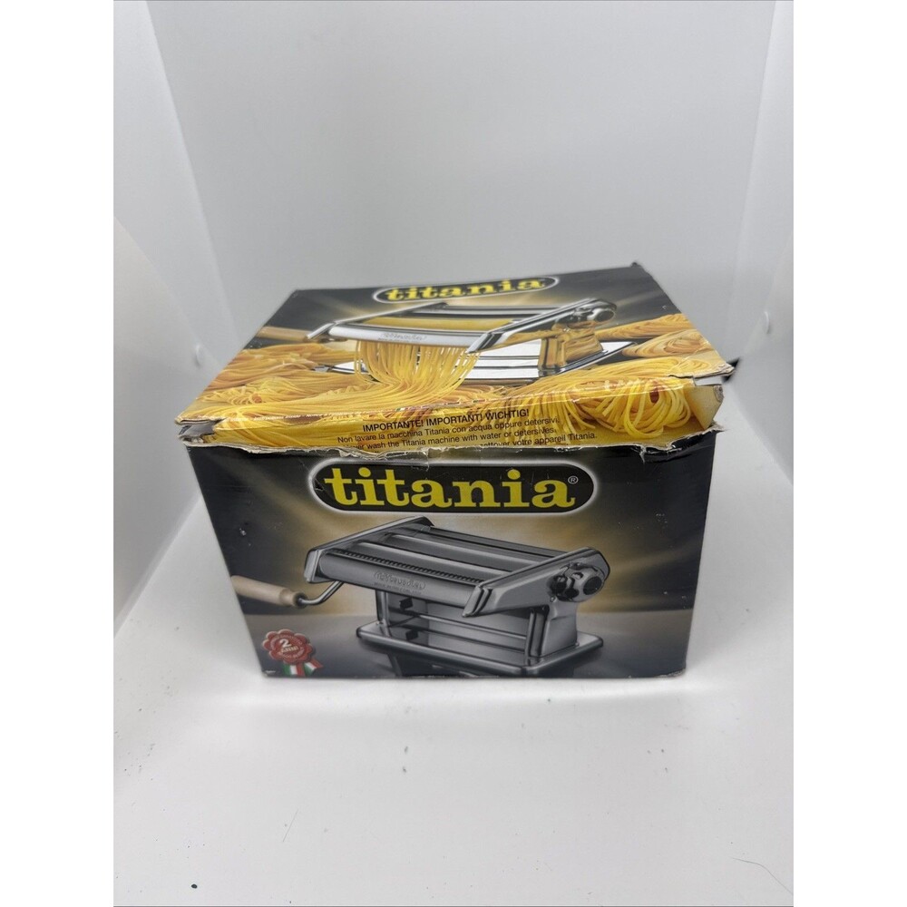 Titania Pasta Maker- Machine Is 100% Made in Italy- Heavy Duty Steel Constructio